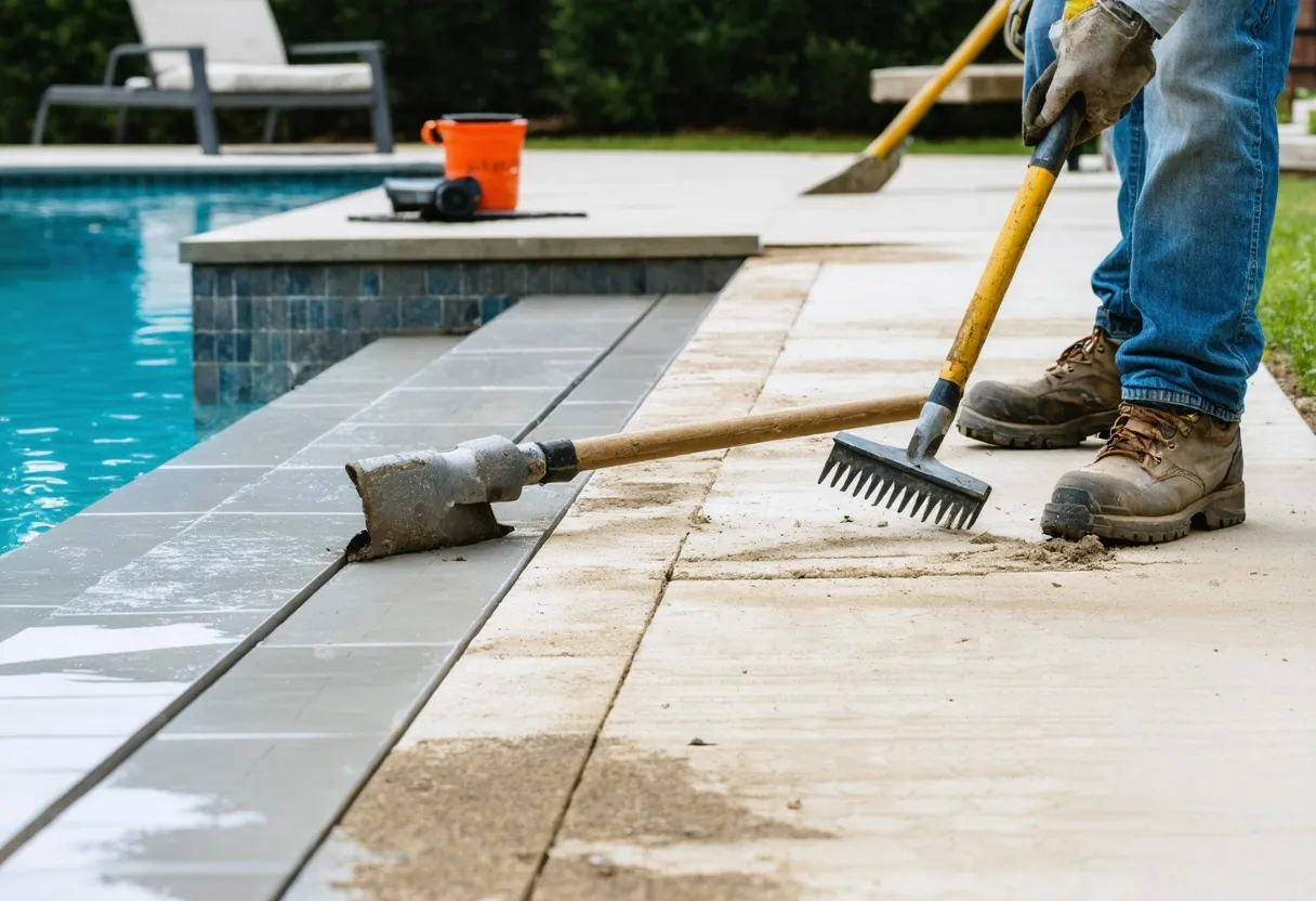 Pool decking and hardscape greenville sc in Greenville
