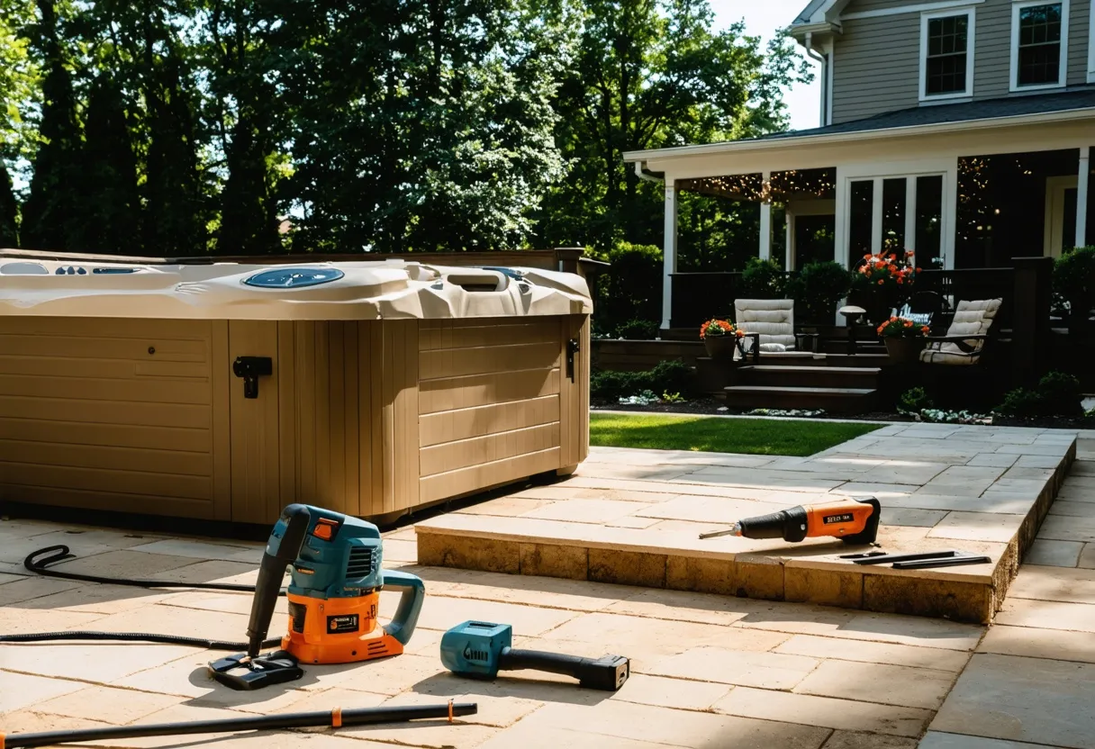 Custom spa and hot tub installation greenville sc in Greenville